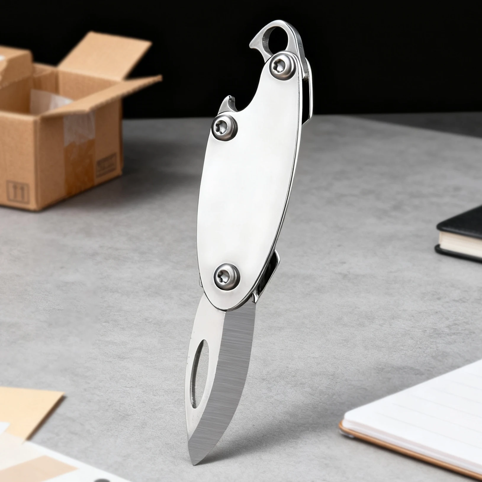 Mini Folding Knife Household Unboxing Knife Detachable Express Keychain Utility Tool Outdoor Camping Tool Hiking Accessories