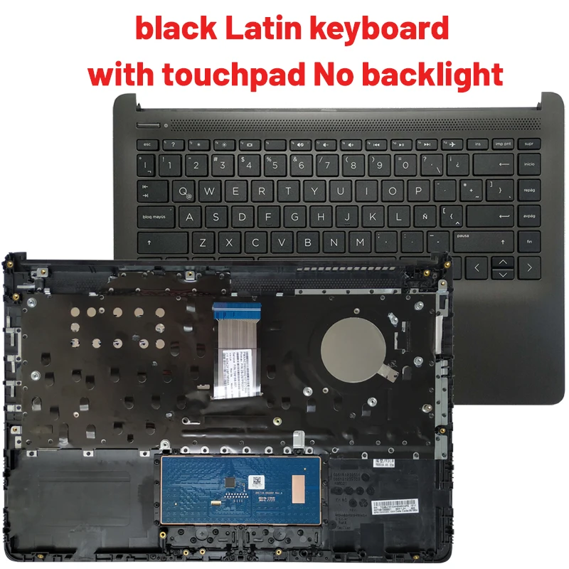 Imagem -04 - Teclado Portátil para hp Pavilion Palmrest Upper Eua Espanhol Latim Novo 14-cf 14s-cf 14-df 14s-df 14-dk 14s-cr 240 g8 245 g8 246 g8