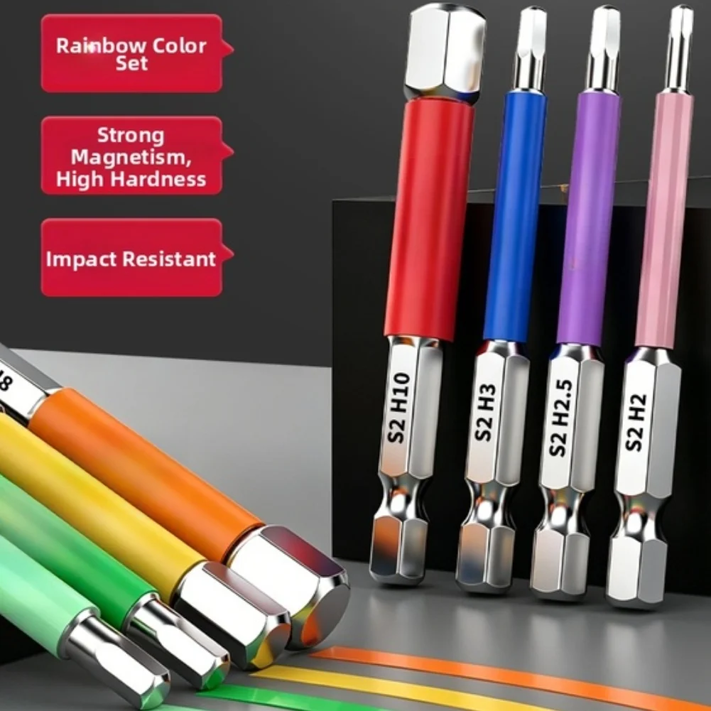 

1pc 65mm Hexagon Screwdriver Bit Hex Head Wrench Bit 1/4in Hex Shank Magnetic Screwdriver Drill Bit For Power Drill Hand Tool