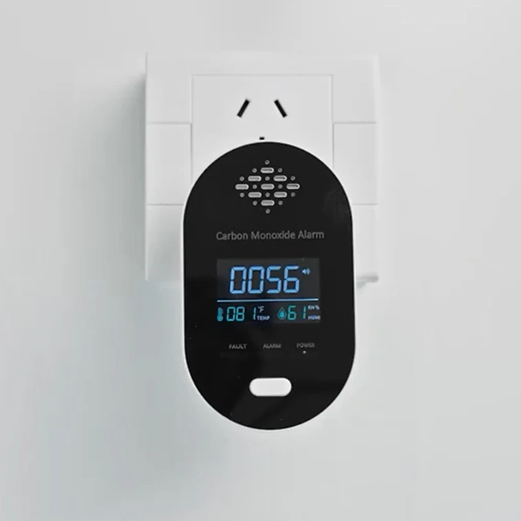 3-in-1 Carbon Monoxide Detector Portable Mini Air Quality Monitor with Lanyard Alarm CO Gas Meter Temperature Humidity Sensor