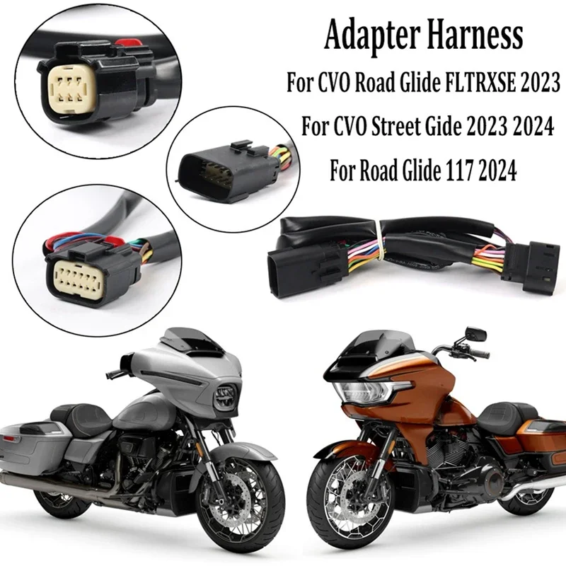 Motorcycle LED Tour-Pak Harness 12 PIN To 6PIN Adapter Harness For CVO Road Glide FLTRXSE/CVO Street Gide 2024