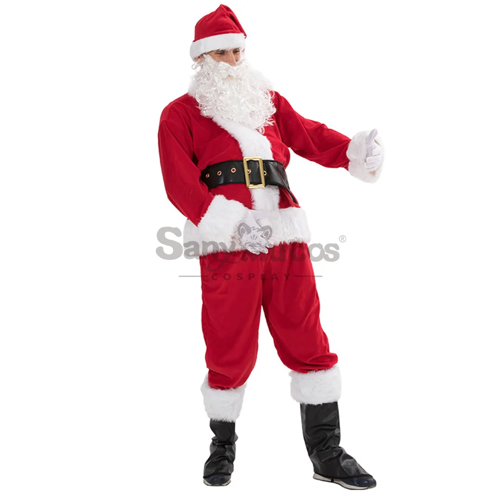 IN STOCK SanyMuCos Santa Claus Cospaly Christmas CosplaySanta Claus Dress Cospaly Outfit Comic-con Christmas\Santa Gifts