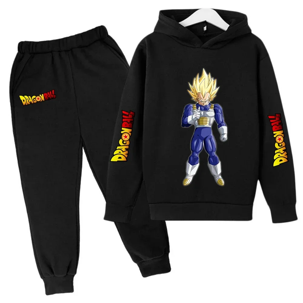 Children's Hoodie Suit Anime Dragon Ball Z Harajuku Style Goku Warm Winter Boy Clothes Kawaii Fashion Boys Wear Sizes 100-160