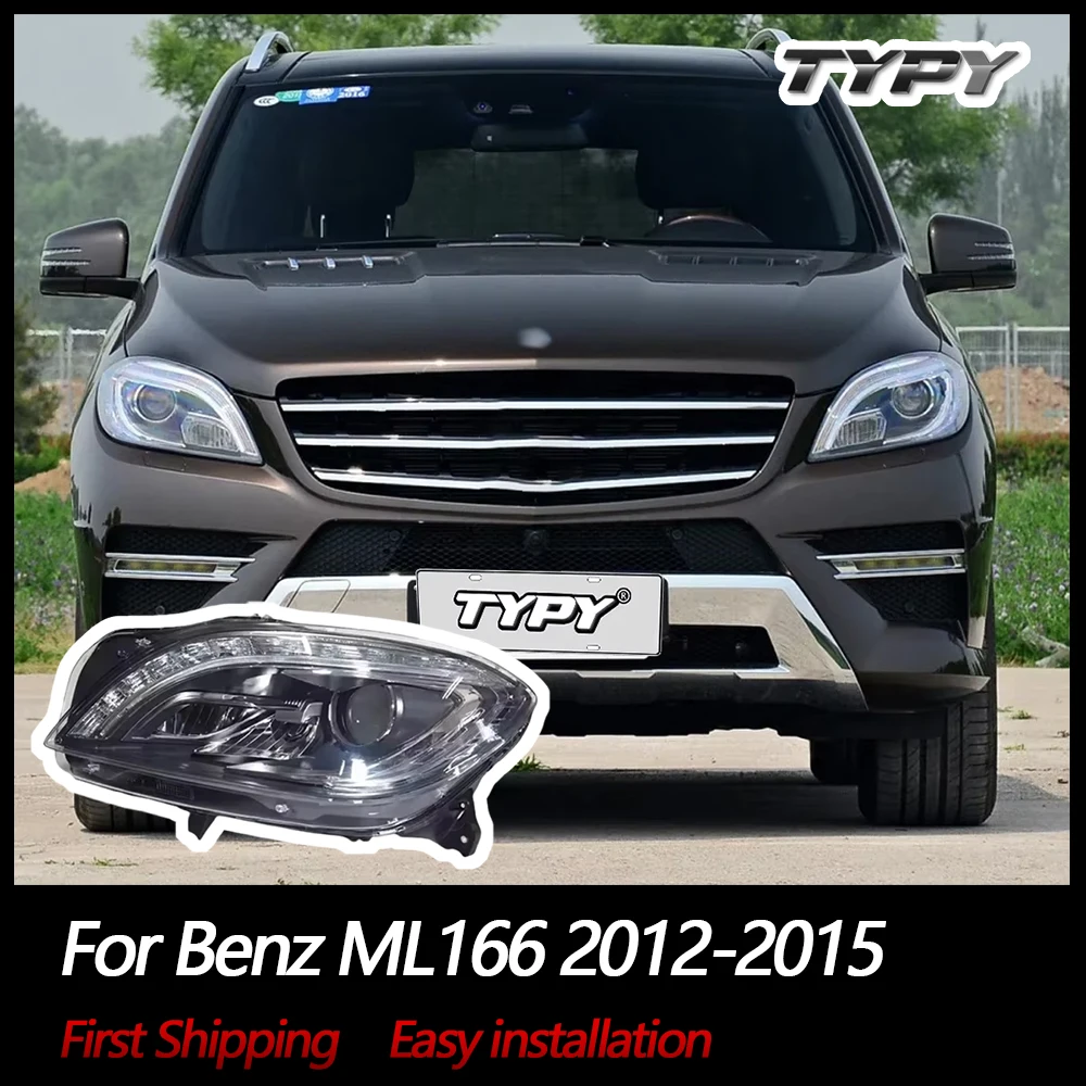 

TYPY New LED Headlight Upgrade Modified Full Head Lamp For Benz ML166 2012-2015 Turn Signals Daytime Running Lights