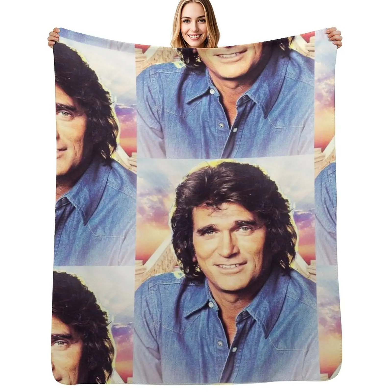 

Michael landon Throw Blanket Warm Accent Blanket for Living Room Decoration