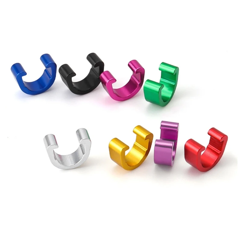 10Pcs Bike Brake Cable Housing Clip Aluminum Alloy Guide Brake Cable C-clips Guide Clamp for Mountain Bike Road Bicycles