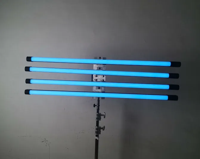 

100 Вт 8 футов оборудование для стрельбы ручная видеокамера Broadcast Studio Film Movie RGB перезаряжаемая трубка светодиодный светильник для фотосъемки