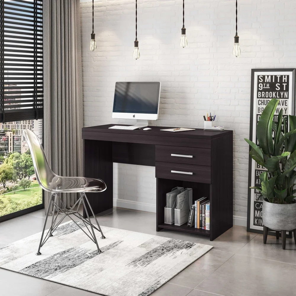 Computer Desk for Home Office or Bedroom, with Drawers, Ideal for Small Spaces,48.00 X 48.00 X 30.00 Inches