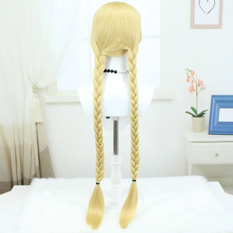 Street overlord Jamie Braid cos Wigs Gold double Fried Dough Twists braid character cosplay wig