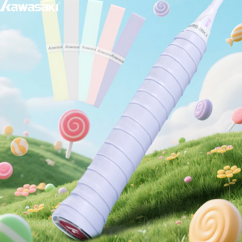 

Kawasaki 5pcs/10pcs Anti-Slip Tennis Badminton Racket Grip Tape Sweat Absorbent Secure Hold for All Racquets Badminton Racket