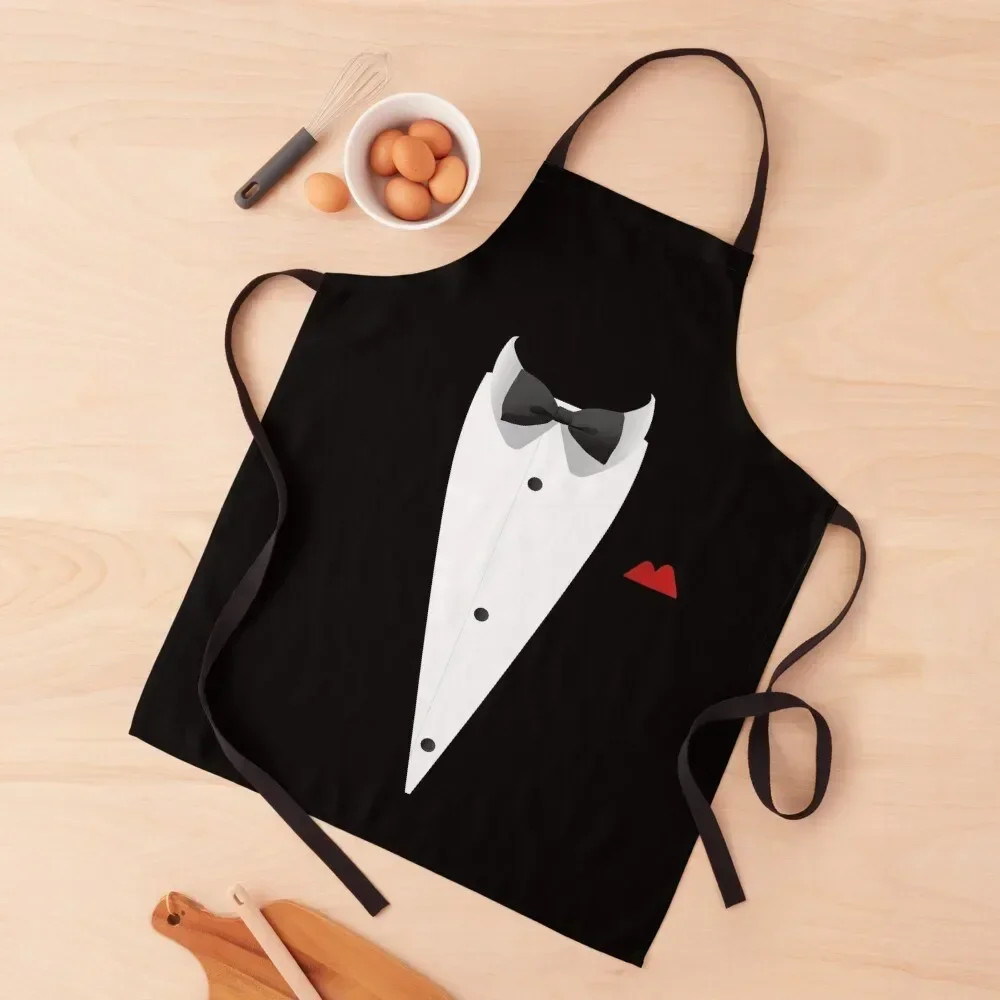 

Tuxedo design with Bowtie For Weddings And Special Occasions Apron chefs Men'ss Kitchen And Home Items Kitchen Front Apron