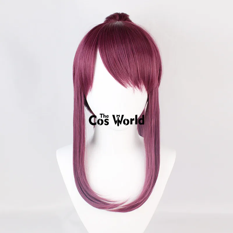 LOL THE BADDEST KDA Akali 45cm Long Straight Games Cosplay Wigs Fiber Heat Resistant Synthetic Hair + Wig Cap