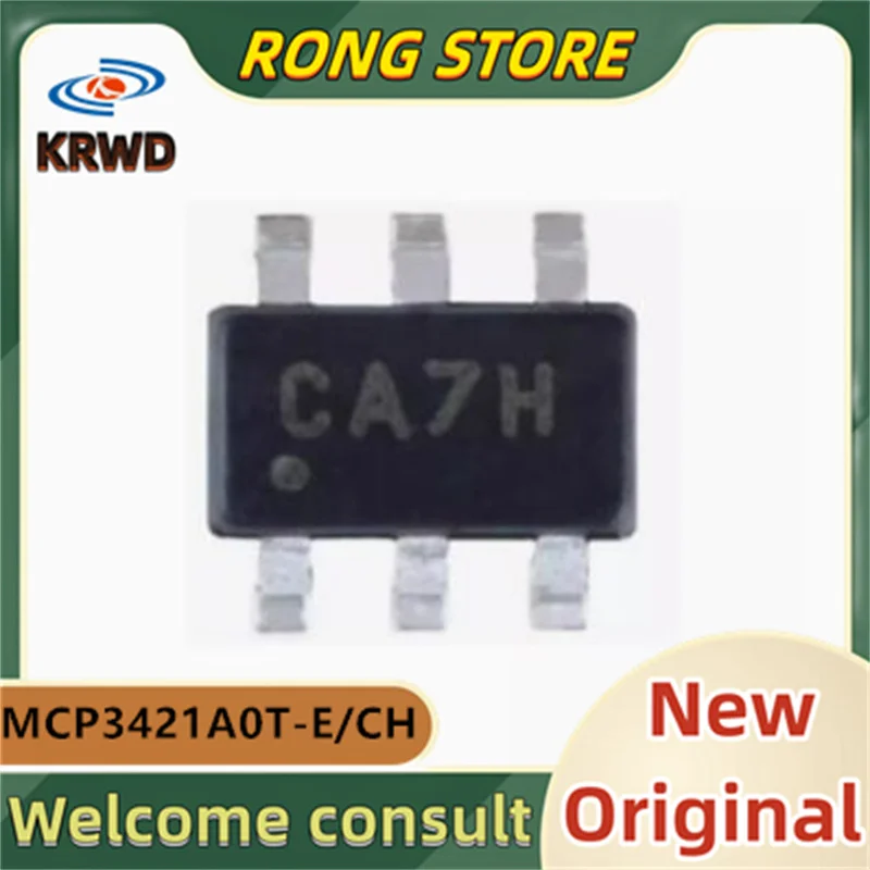 (10PCS) CA7H New and Original Chip IC MCP3421A0T-E/CH MCP3421A0T-E MCP3421A0T SOIC-8 ADC-12C analog-to-digital converter chip