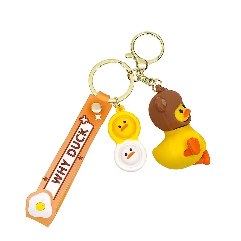 2025 Minso Exquisite and creative tilting duck keychains, car couple bags, key chains, pendants, high-end small gifts