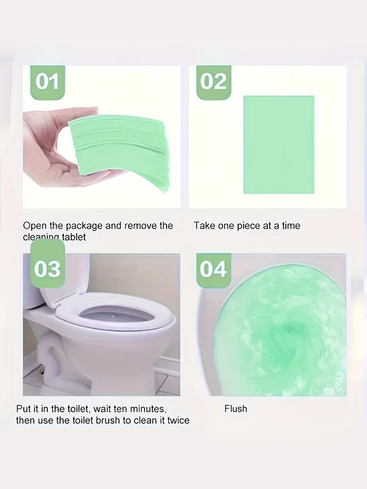 30/90/150pcs Deodorize Toilet Cleaning Tabs Powerful All-Purpose Cleaner, Odor Eliminator, Scale Remover Bright Toilets & Floors