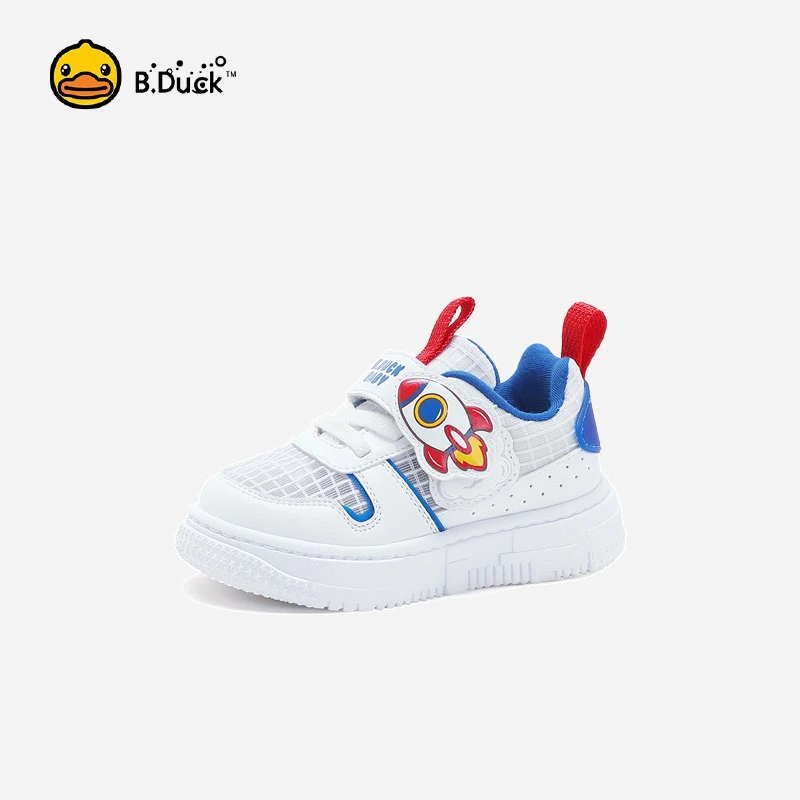 B.Duck Toddler Shoes Cartoon Rocket Sneakers Children's Board Shoes Kids Fashion Sneakers