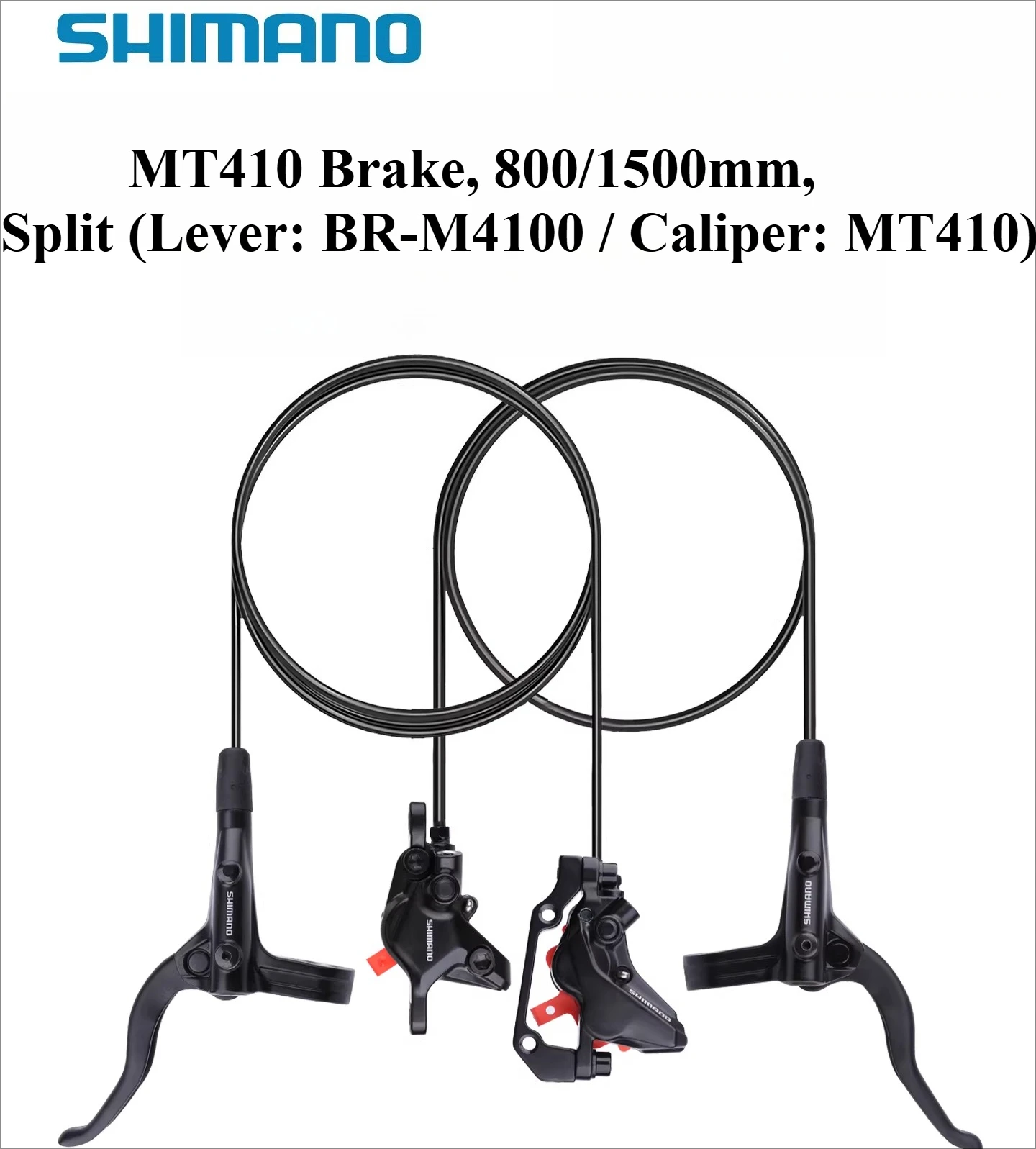 Kit Pinza Freno Shimano BR-MT410 Idraulica Anteriore E Posteriore Per MTB E Trekking &ndash; Nuova, In Alluminio Nero