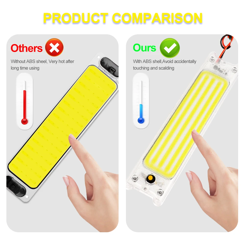 Acrylic Shell 12-24V Car Reading LED Night Strip Light Interior Light Ceiling Lamp for Van Lorry Truck Camper Boat With Switch image 4