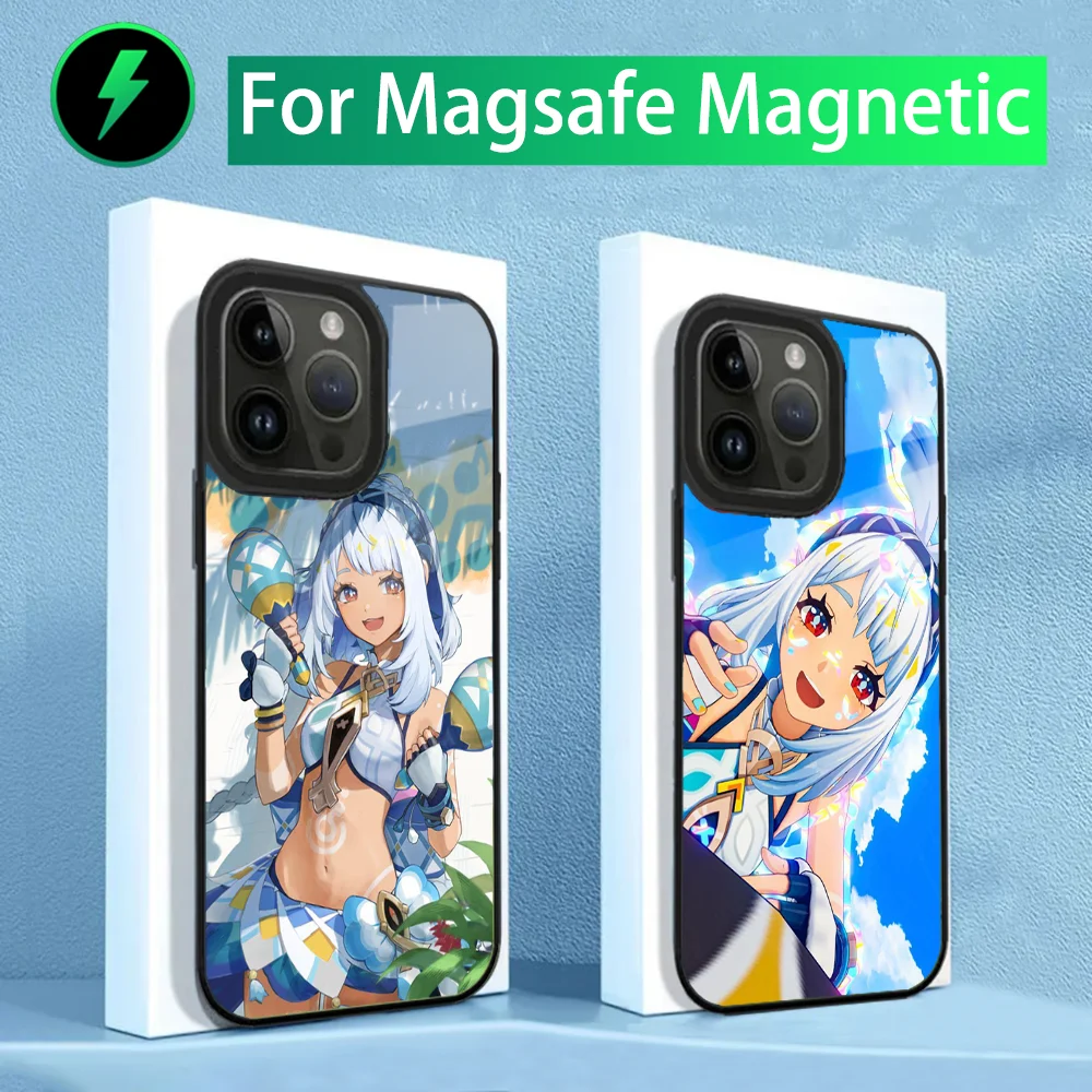 G-Genshin Impact Mualani Phone Case For iPhone 16,15,14,13,12,11,Plus,Pro,Max Mini Magsafe Magnetic Wireless Charging