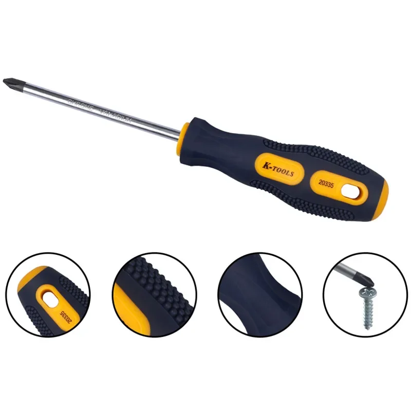 3*75-6*100mm Phillips Slotted Screwdriver Multifunctional Magnetic PH0 PH1 PH2 Cross Screw Driver 3MM 5MM 6MM Bolt Driver Tools