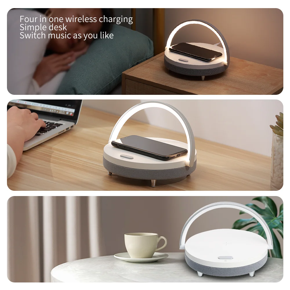 Wireless Charger Bluetooth Wireless Chargerable Speaker Stand For iPhone 14 13 12 11 Samsung Xiaomi Fast Charging Dock Station