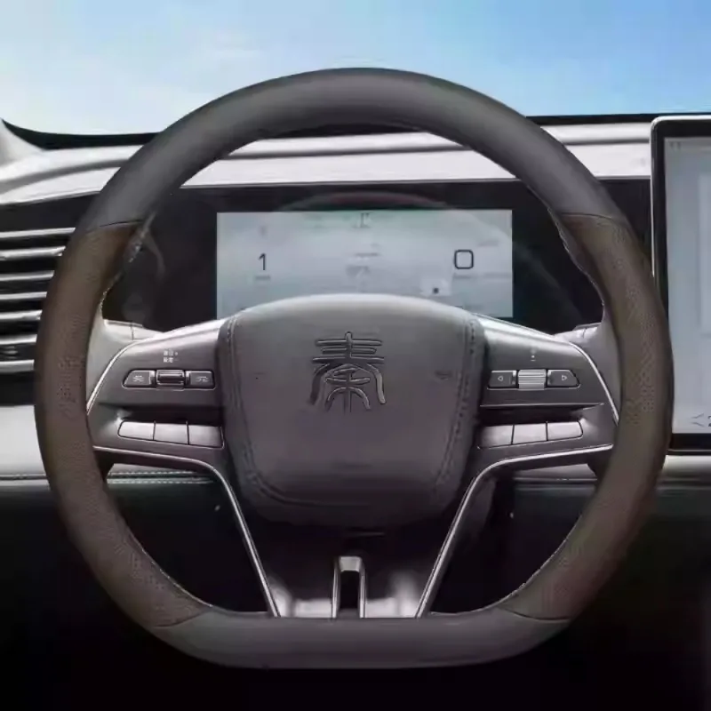 

Nappa Leather Car Anti Slip Ultra Thin Steering Wheel Cover For BYD Qin Plus DM-i Qin L 2025 Intelligent Driving Edition