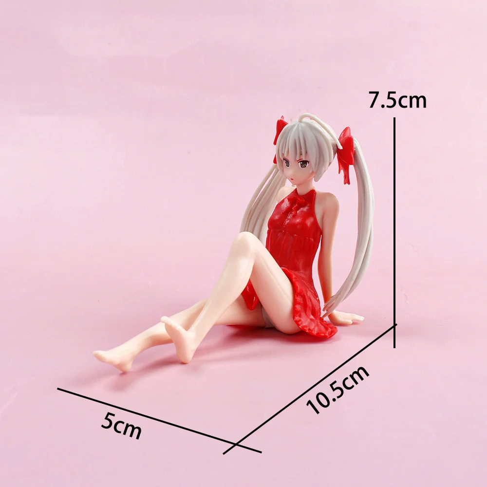 Anime-Figur Cartoon Kawaii Yosuga No Sora Kasugano in Sitzposition Actionfigur Computer-Gehäuse-Deko Auto-Ornament