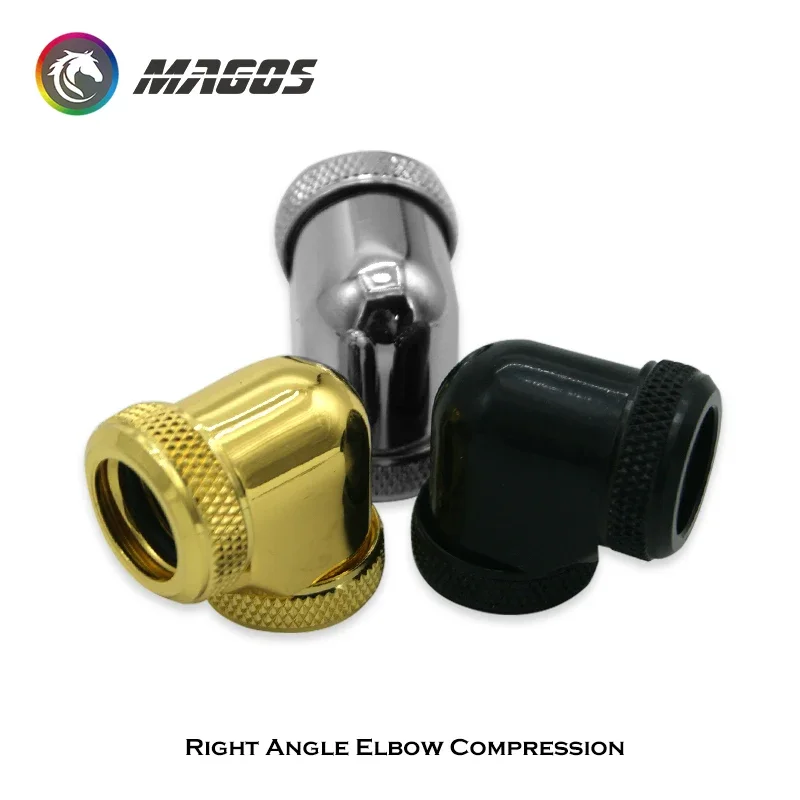 

Angled 90 Degree Fitting For Hard Pipe 10*14 Rigid Tubing Compression Fitting, Angle Elbow For PC Water Cooling