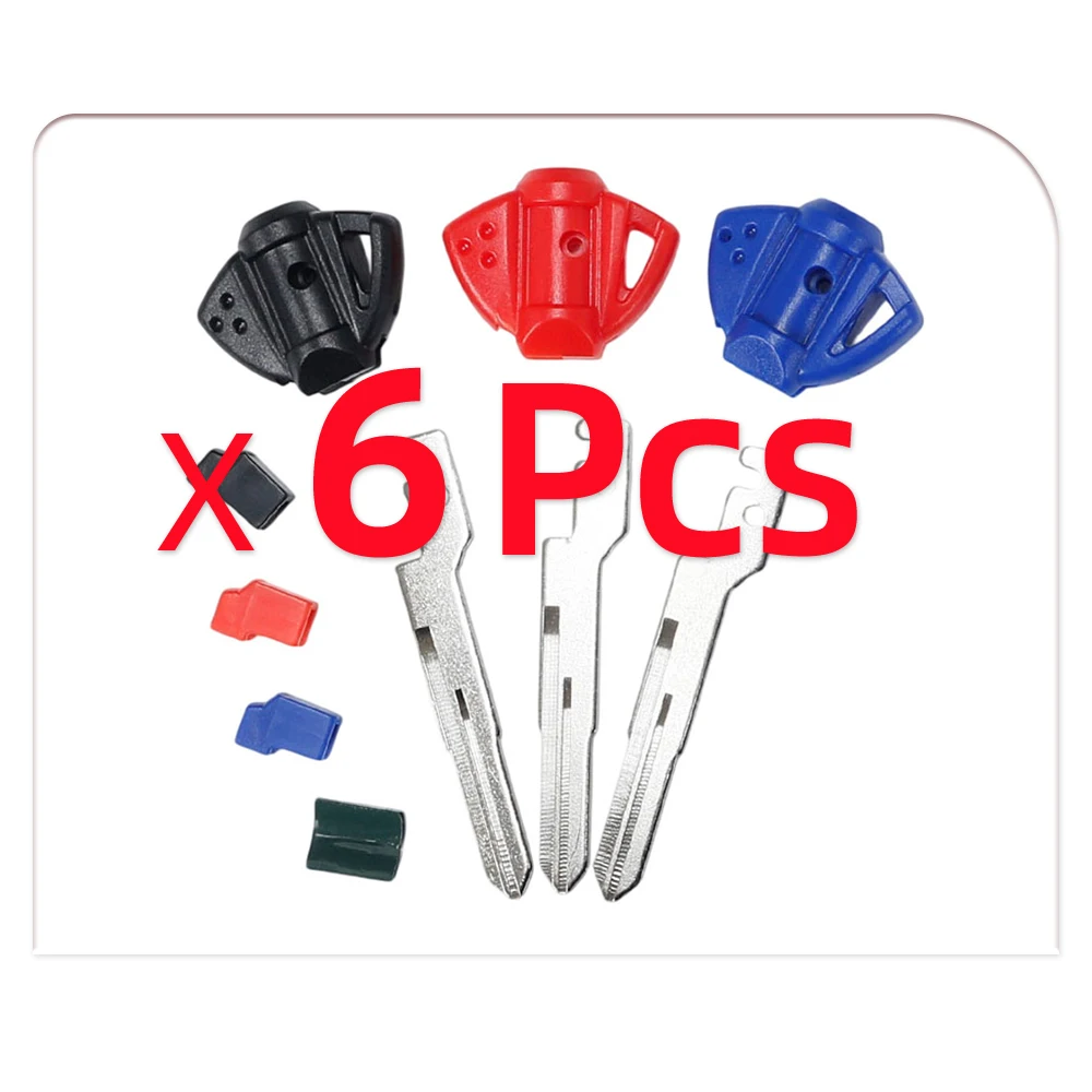 6 Llaves Nuevas en Blanco para Motocicleta, Llaves de Repuesto sin Cortar para GSXR 600 GSXR750 1000 1300 F SV 650 ABS GSX GSX600F GSX750F GSXR600