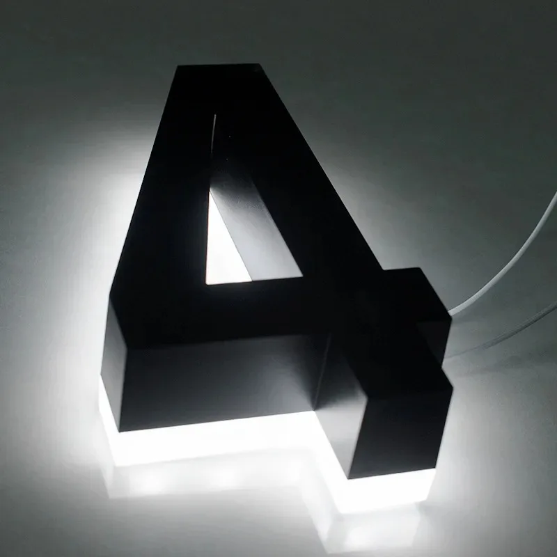 Custom LED House Numbers Outdoor Waterproof Illuminated Address Numbers Letters Backlit Home Address Hotel Door Number Signs