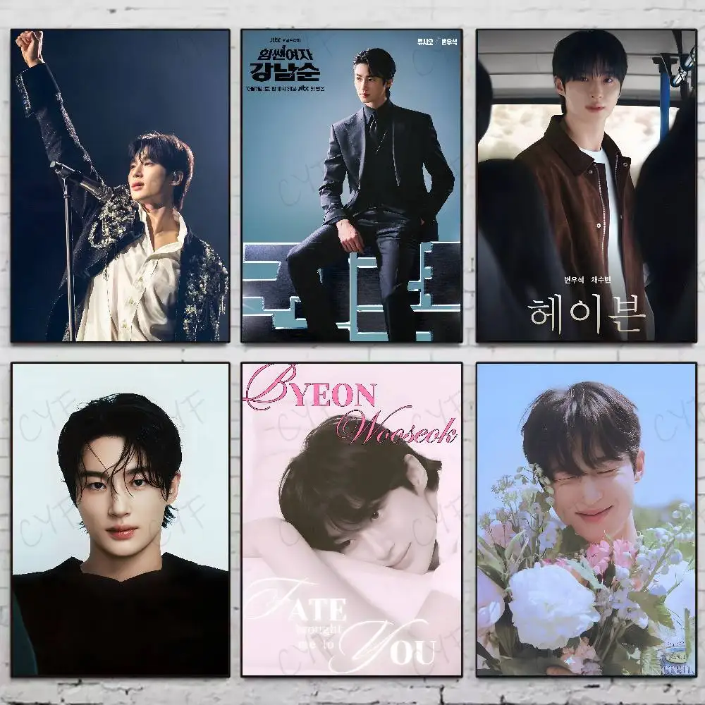 

Korea Model Actor B-byeon Woo Seok High-Quality Posters Aesthetic Wall Painting Stickers For Dormitory And Living Room Decor