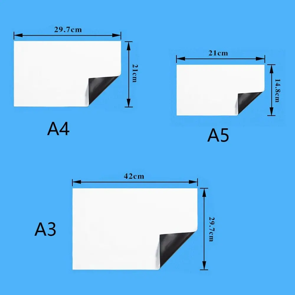 냉장고 자석 화이트 보드, 재사용 가능, 지울 수 있는 메시지 보드, 게시판, 냉장고 스티커, A3, A4, A5, 신제품