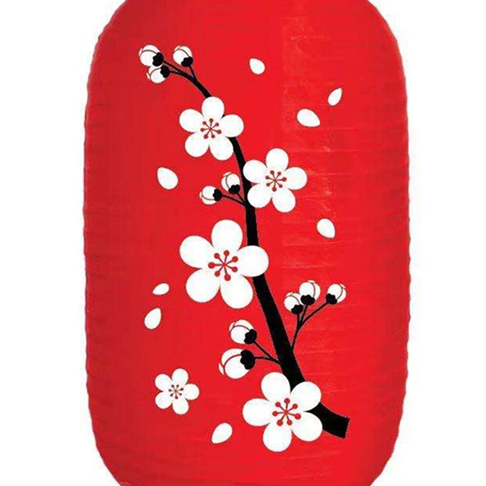 10 inch Chinese/Japanese Long Shaped Cloth DIY Red Restaurant Lantern Lantern Lamp for Home Party Hanging Lampion Decoration