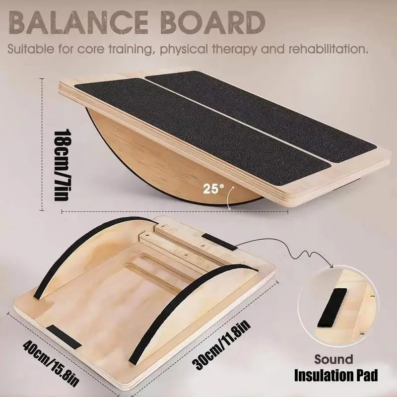 Ankle Stretch Board Wooden Exercise Slant Board Non-slip Squats Slant Board Adjustable Calf Stretcher For Exercise Ankle & Foot