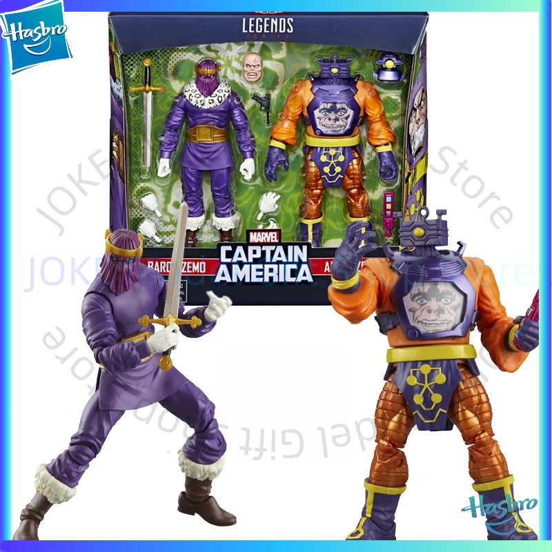 

In stock Hasbro Marvel Legends Series Baron Zemo and Arnim Zola Captain America Villains Comics Collectible 6-Inch Action Figure