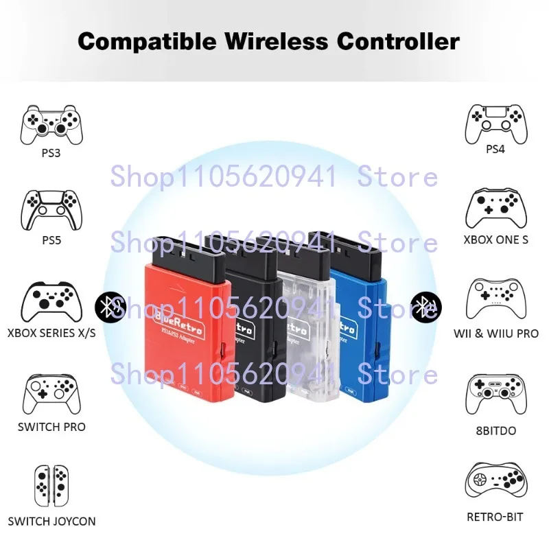 TT BlueRetro Wireless Game Controllers Adapter for PS2 PS1