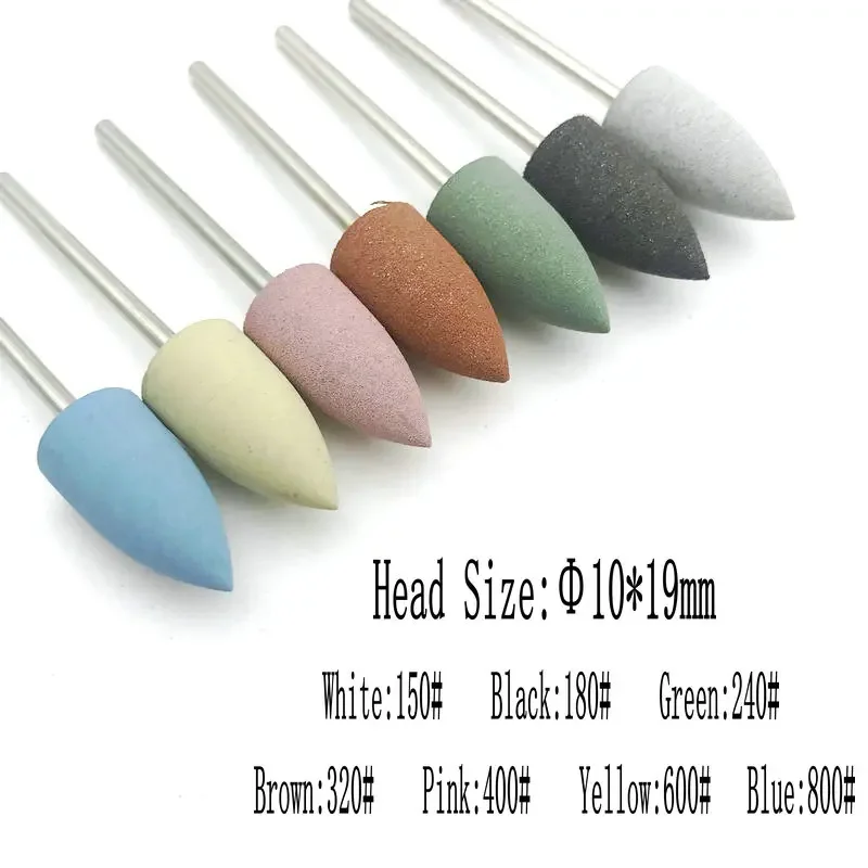 1pc Dental Rubber Silicone Polisher Nail Drill Bit Dental Silicon Rubber Burs Drill Accessories Foot Polishing Tools