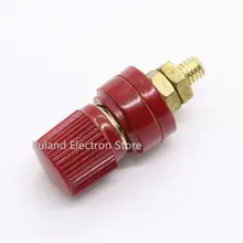 Copper M6x32 wire binding post with brass screw #6