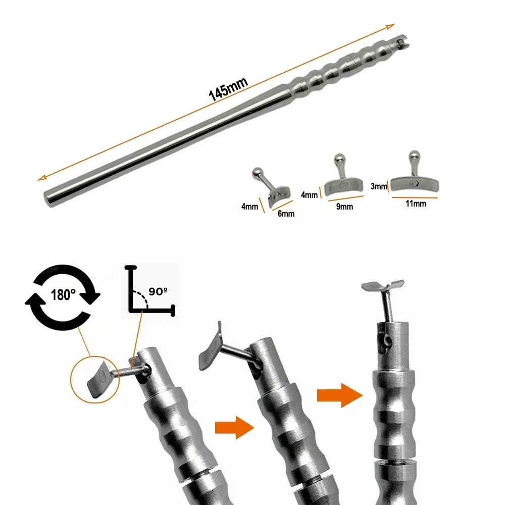 Dental Implant Gingival Retraction Gingival Socket Retractor Shield Protector Gum Separator with 3 Pieces Replaced Tips