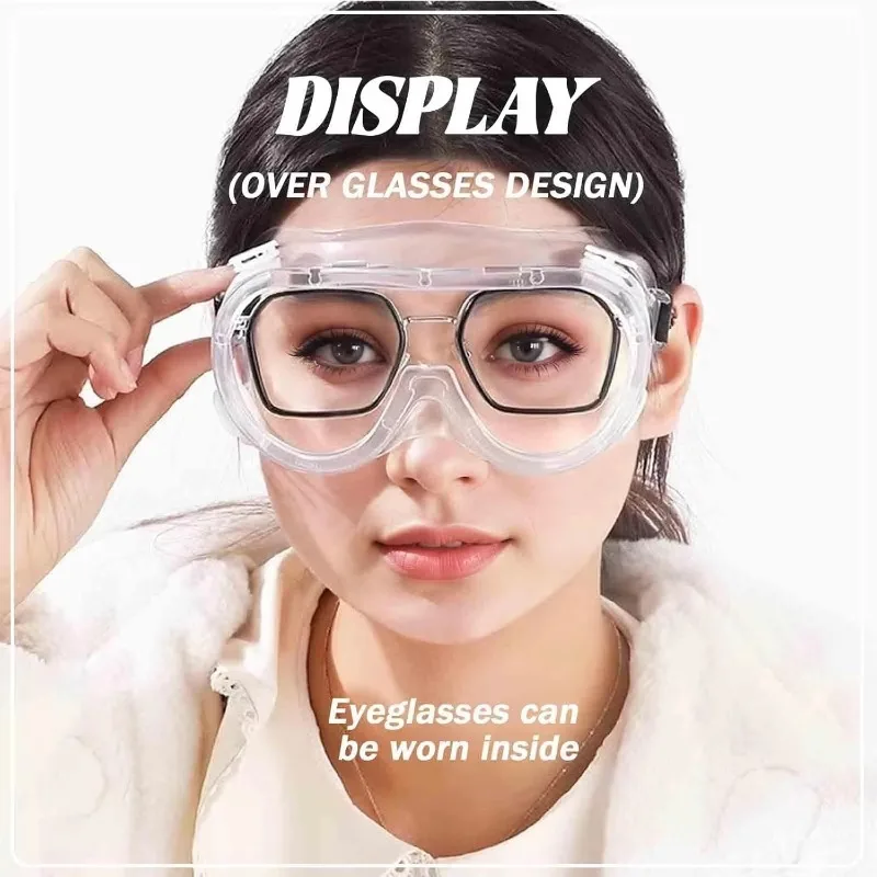 Unisex Anti-Fog Safety Goggles Protective Eyewear for Work Grinding Cycling Wind Dust Splash Protection