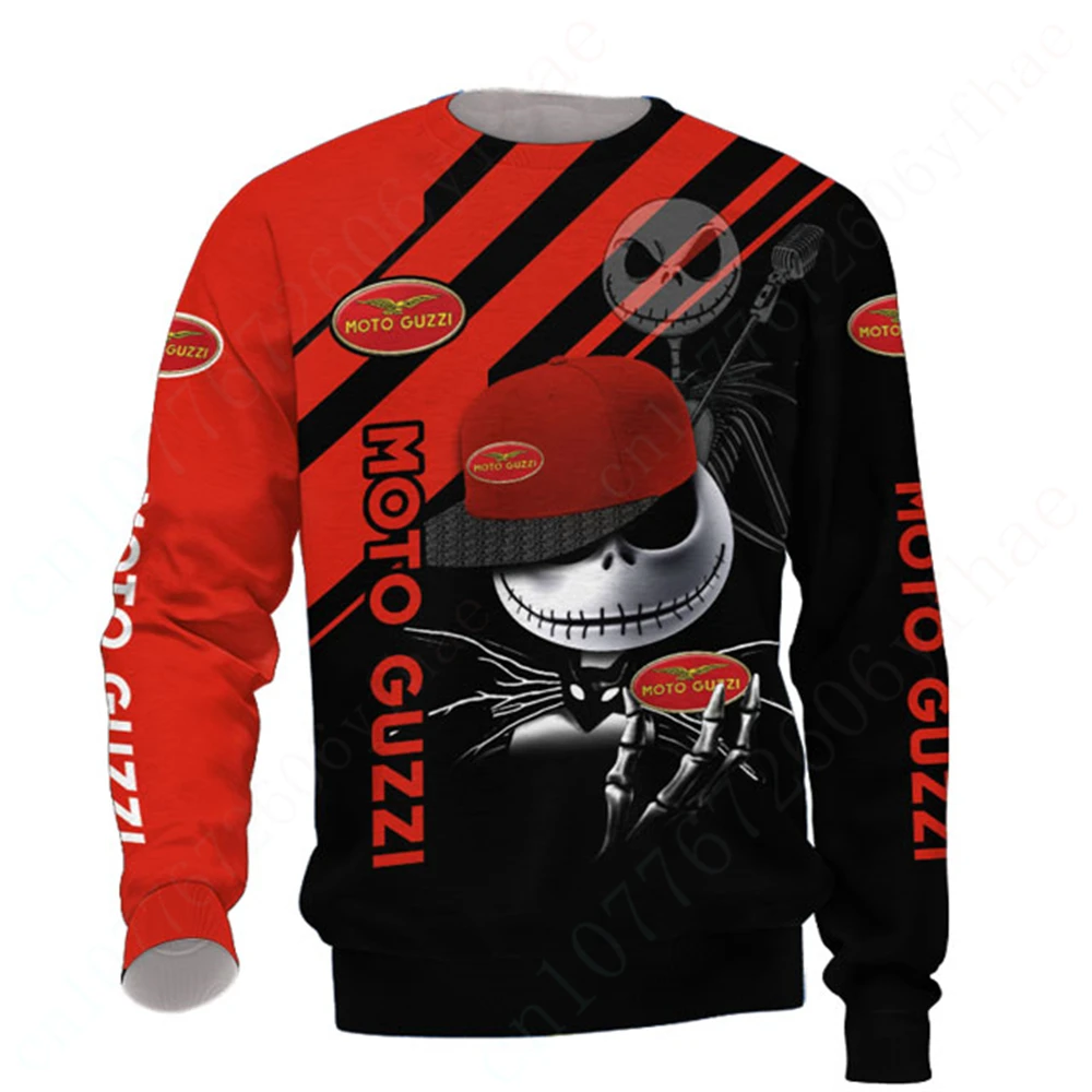 Moto Guzzi Anime T-shirts Casual T Shirt For Men Women Harajuku O Neck Long Sleeve Quick Drying Sweatshirt Top Unisex Clothing