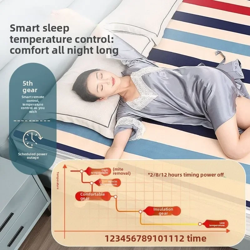 Water Circulation Electric Blanket Dual Zone Temperature Control Timer Home Use Safe Radiation Free Intelligent Home Furnishings