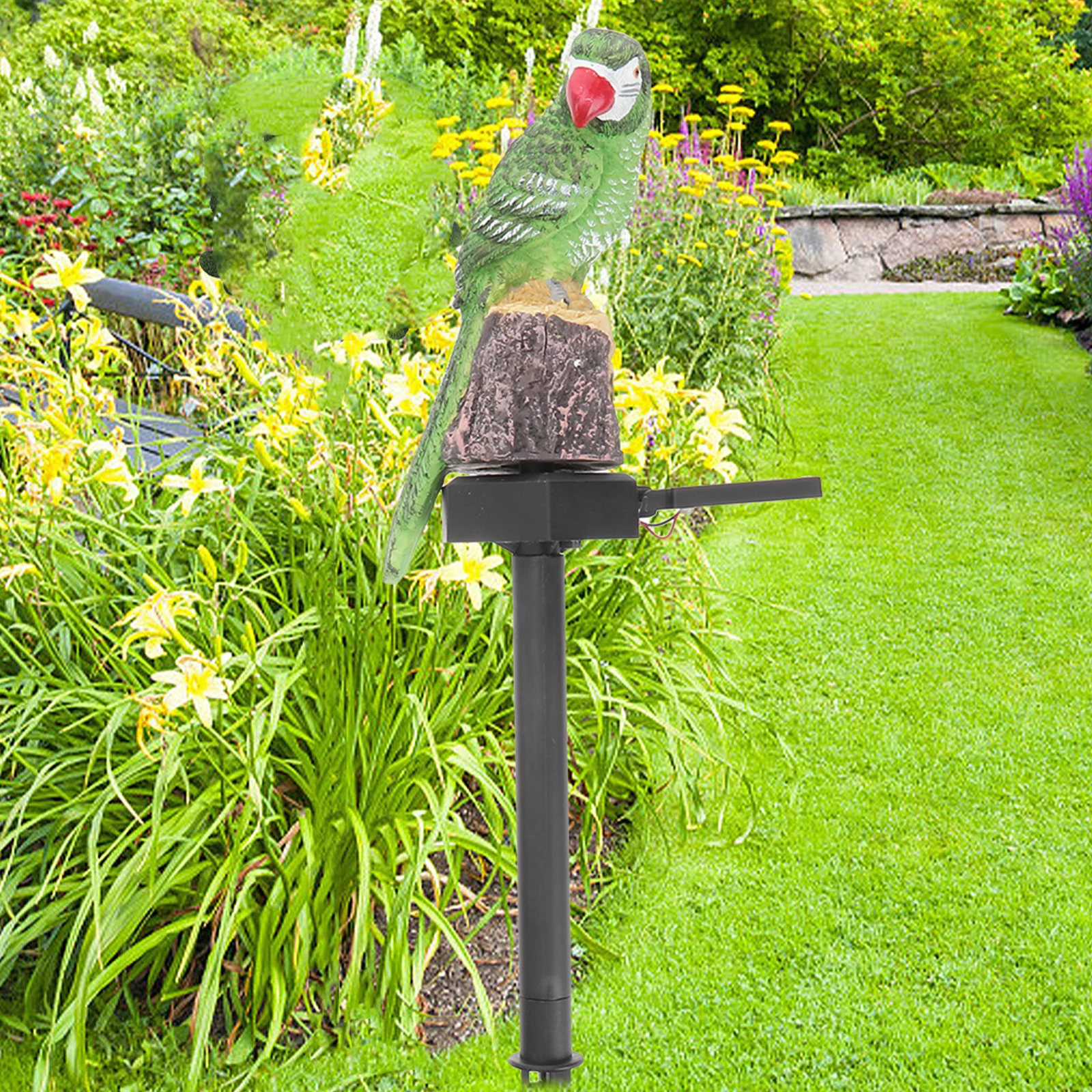 

Solar Ground Plug Lamp Resin Parrot-shaped Outdoor Decorative Garden Ornaments Safe Durable Reliable Lawn Yard Party Gift Solar