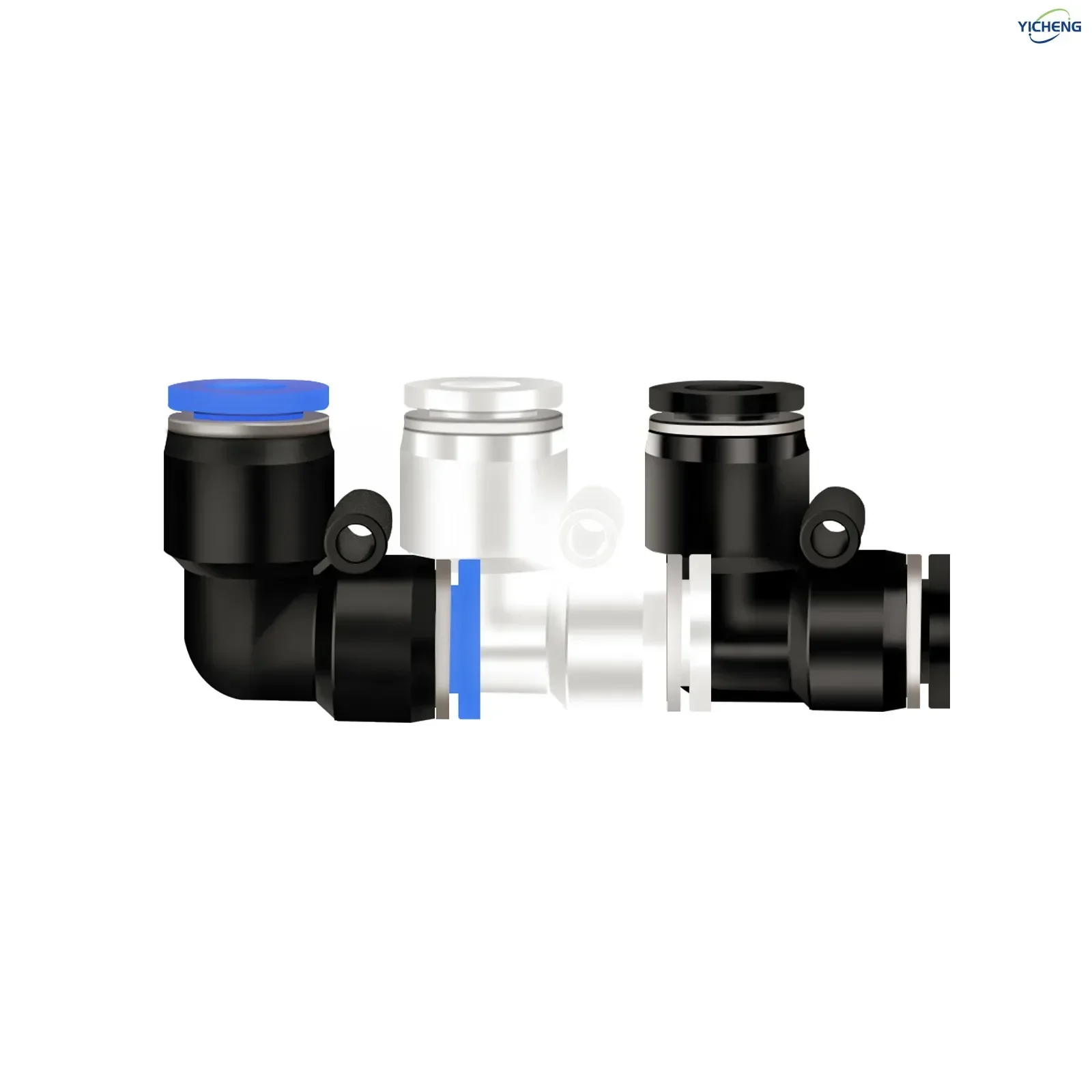 PNEUMATIC Hose Connector Elbow 90° 2Ways 4MM- 4MM Tube OD Push to Connect Tube Quick Fittings Push Lock (Pack of 30)