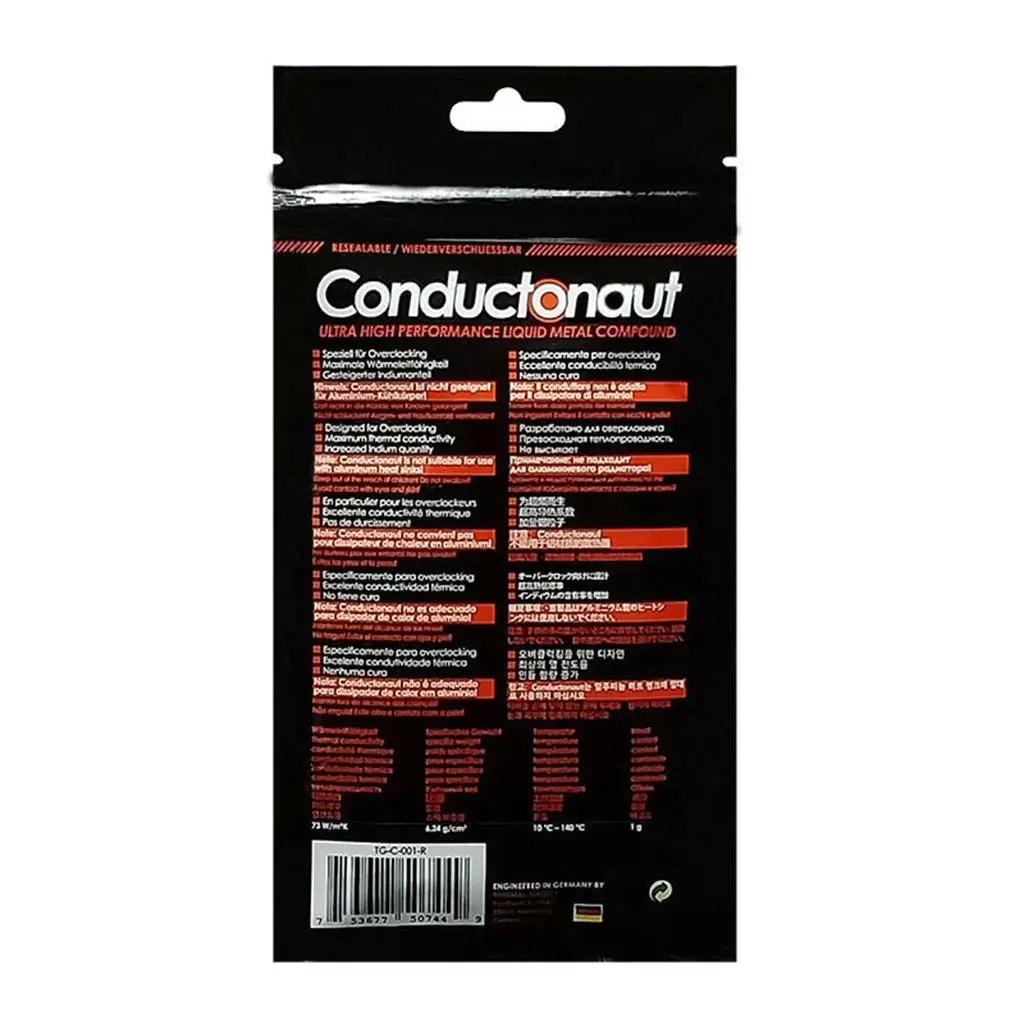 Premium Liquid Metal Thermal Compound Grease for CPU GPU Chip Heat Sink 73W Mk Paste