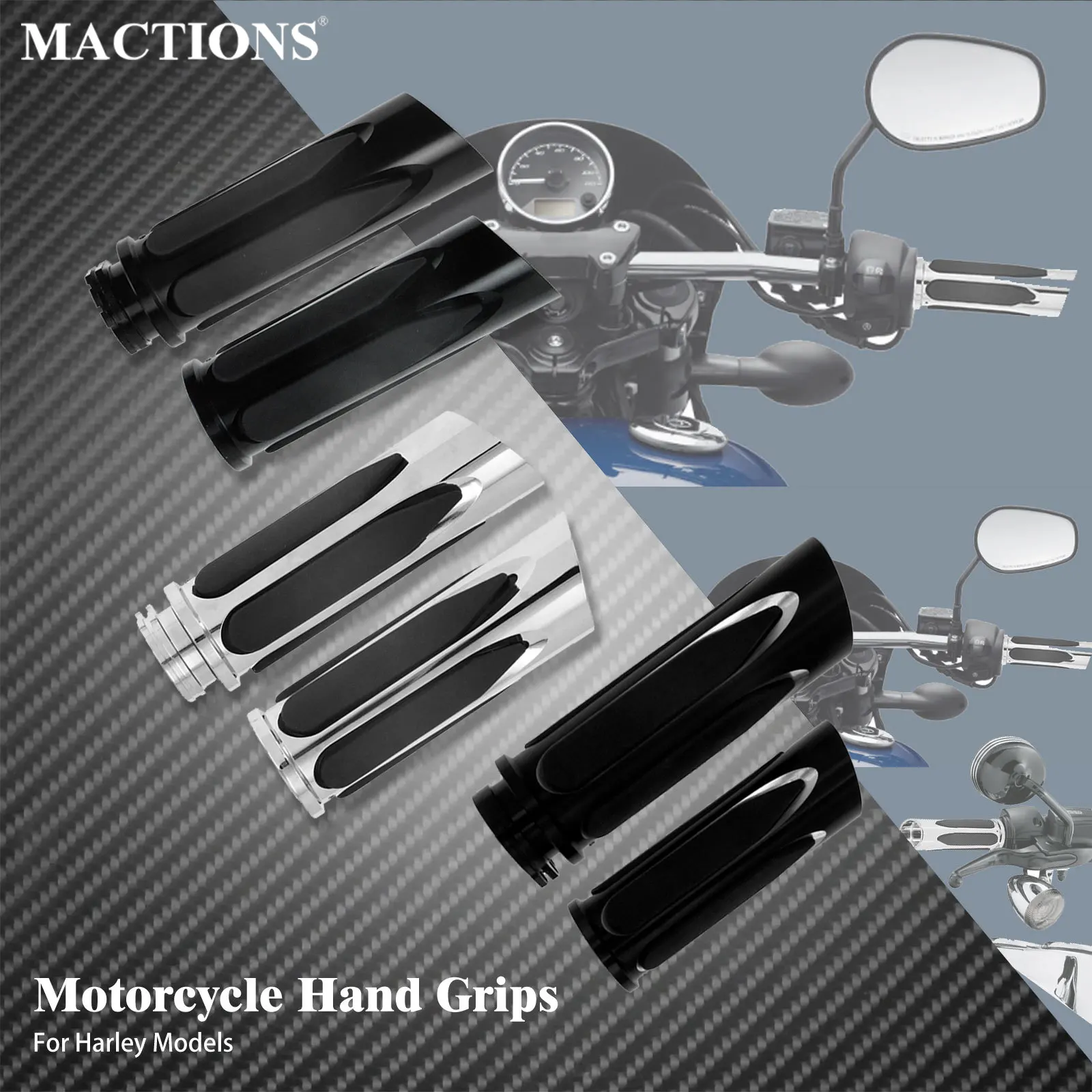 Motorcycle Handlebar Grip 1\'\' 25mm Hand Grips Handle Grip For Harley Touring Road King FLHR Sportster XL1200 Dyna Softail V-Rod