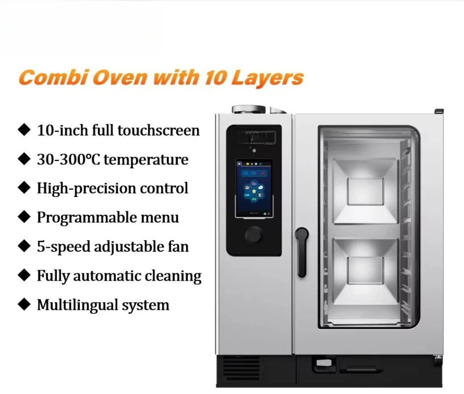 High Efficiency Commercial Combi Oven for Western Kitchen Equipment