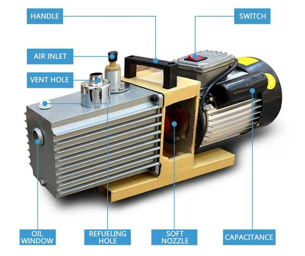 Vacuum Pump Air Pump Repair Air Conditioning Refrigerator Laboratory Vacuum Pump 2XZ-2 370w Direct Connected Bipolar Rotary Vane