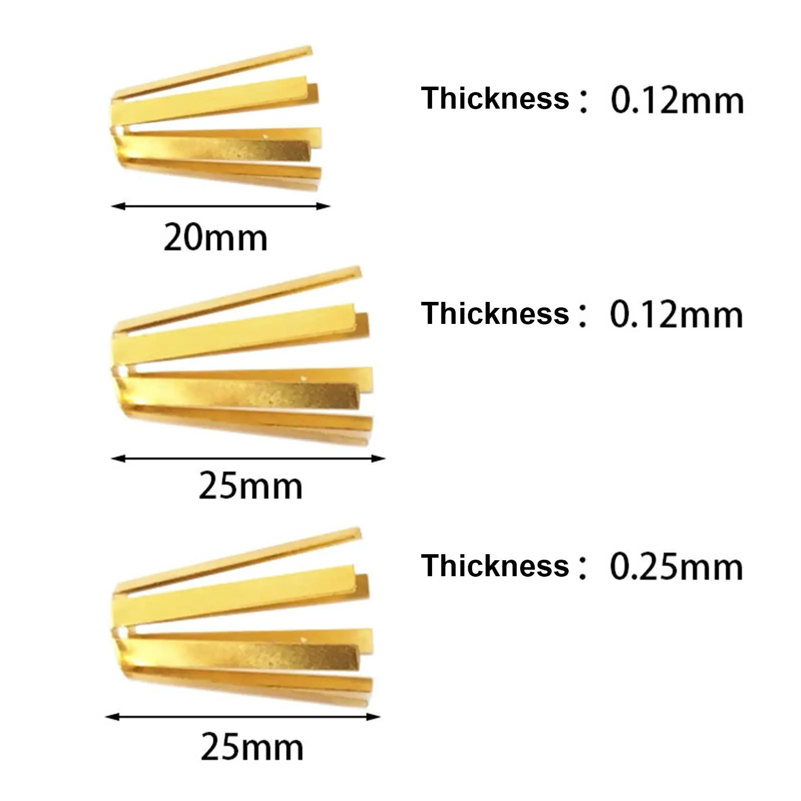 5pcs Universal Golf Brass Shaft Wedge Adapter for Golf Club Shaft, Heavy Duty Easy to Use for All Shaft Thicken 25mm