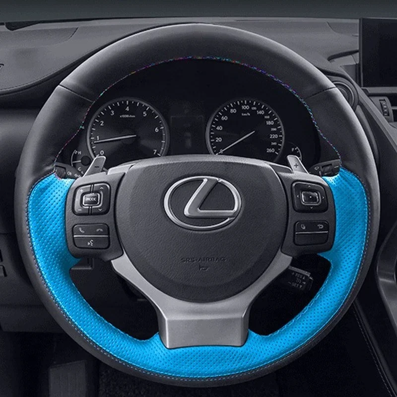 For Lexus ES200 ES300h NX200t RX270 Hand Sewn Genuine Leather Steering Wheel Cover Car Handle Cover Accessorise High Quality